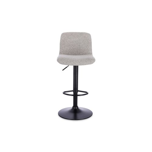 Tabourets De Bar Réglables En Métal Noir Et Tissu (lot De 2) - Raphael