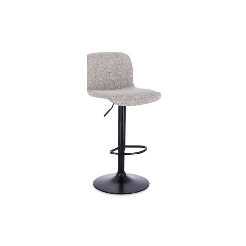 Tabourets De Bar Réglables En Métal Noir Et Tissu (lot De 2) - Raphael
