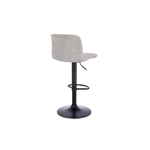 Tabourets De Bar Réglables En Métal Noir Et Tissu (lot De 2) - Raphael