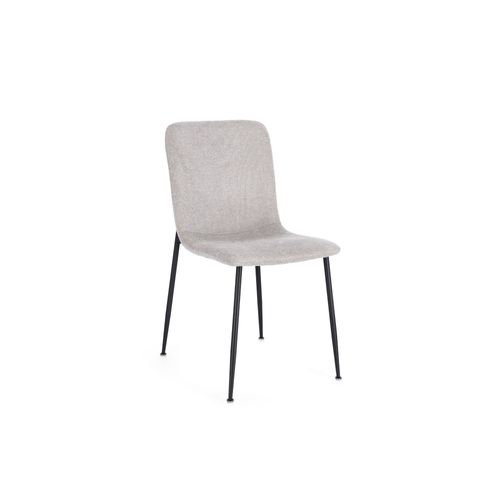 Chaises Design En Tissu Et Pieds En Métal Noir (lot De 4) - Breda