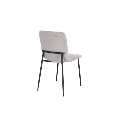 Chaises Design En Tissu Et Pieds En Métal Noir (lot De 4) - Breda