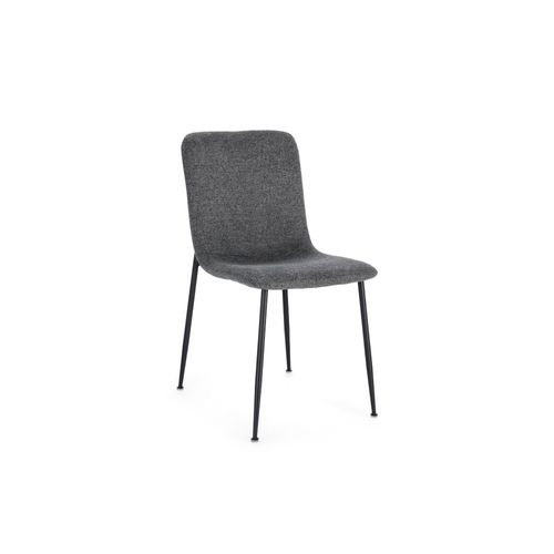 Chaises Design En Tissu Et Pieds En Métal Noir (lot De 4) - Breda