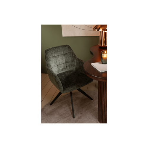 Chaises En Métal Et Velours Texturé (lot De 2) - Lucie