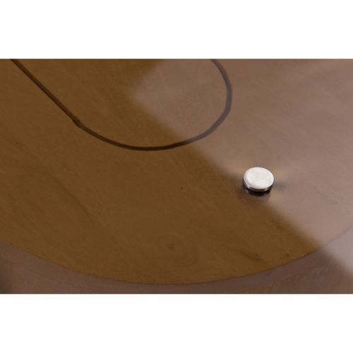 Table Basse Ovale En Bois Et Verre Marron Fumé L100 - Alba