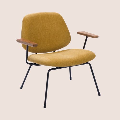 Fauteuil Rétro En Métal Et Tissu - Cascais