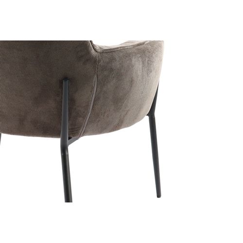 Fauteuil à Accoudoirs Pieds Métal Et Velours - Roxane