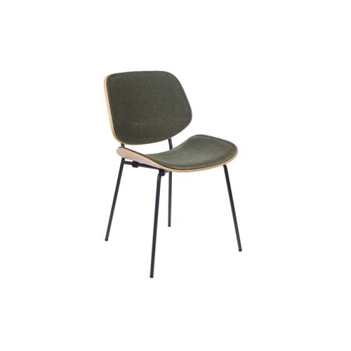 Chaises Rétro En Chêne Et Tissu (lot De 2) - Ellea