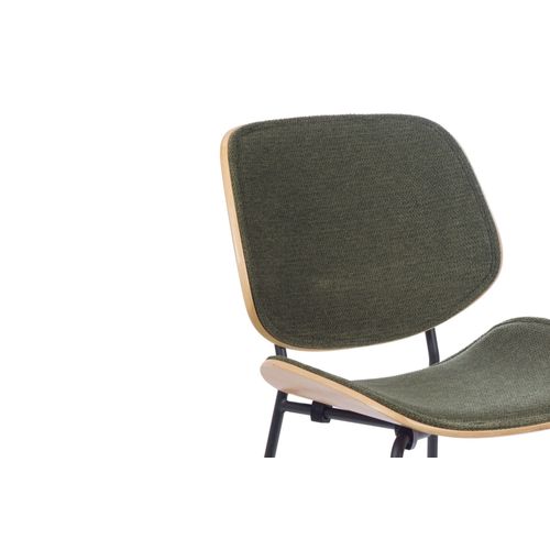 Chaises Rétro En Chêne Et Tissu (lot De 2) - Ellea