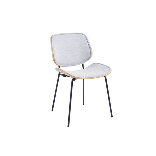 Chaises Rétro En Chêne Et Tissu (lot De 2) - Ellea