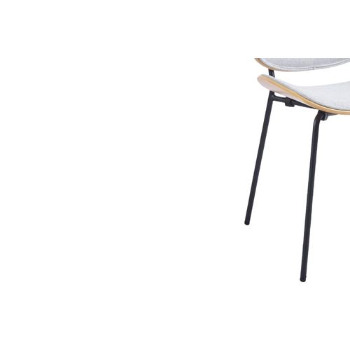 Chaises Rétro En Chêne Et Tissu (lot De 2) - Ellea