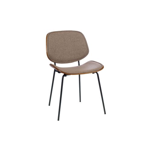 Chaises Rétro En Noyer Et Tissu (lot De 2) - Ellea