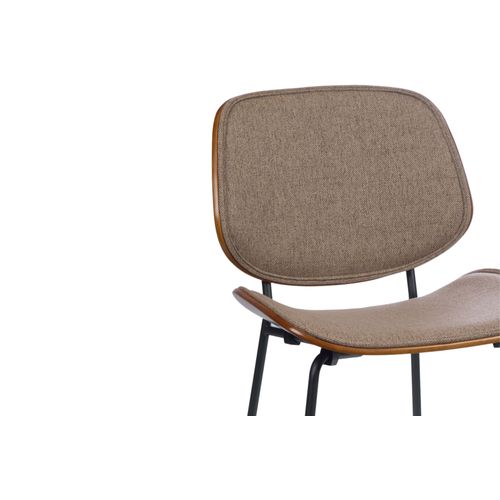 Chaises Rétro En Noyer Et Tissu (lot De 2) - Ellea