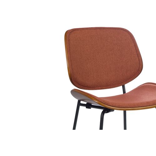 Chaises Rétro En Noyer Et Tissu (lot De 2) - Ellea