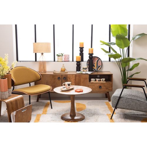 Meuble TV En Manguier 2 Portes 1 Tiroir L150 - Gil