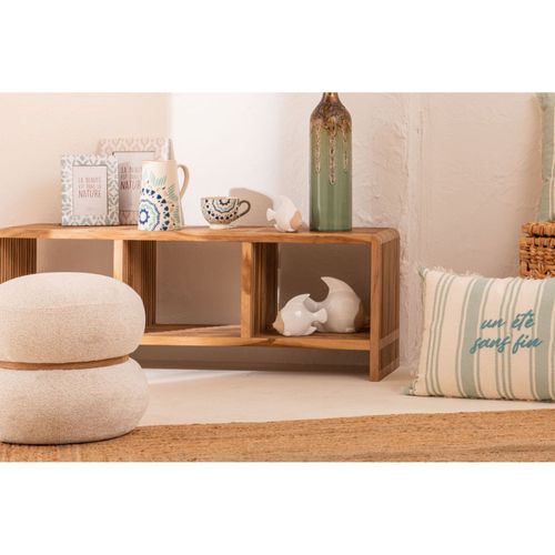 Banc D'entrée 3 Niches En Teck Recyclé - Milan