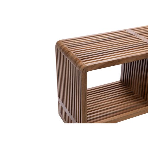 Banc D'entrée 3 Niches En Teck Recyclé - Milan