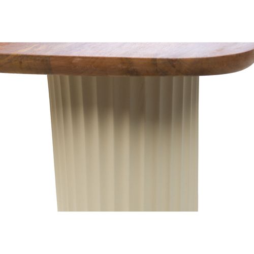 Bouts De Canapé En Bois D'acacia Et Métal Beige (set De 2) - Beth