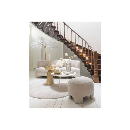 Bout De Canapé Rond En Aluminium Doré - Rossi