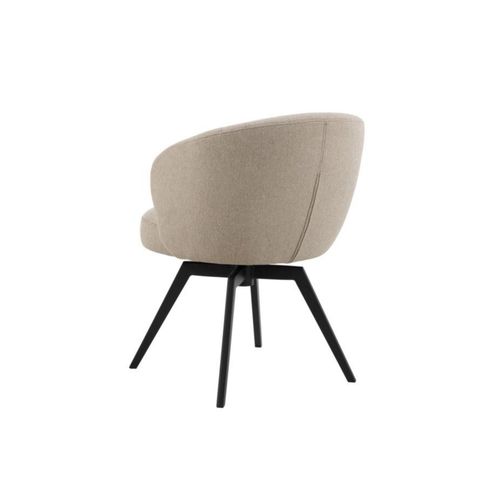 Chaise De Salle à Manger Pivotante En Métal Et Tissu - Lena