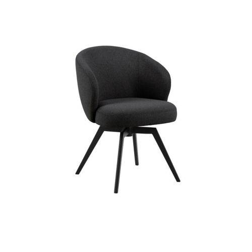 Chaise De Salle à Manger Pivotante En Métal Et Tissu - Lena