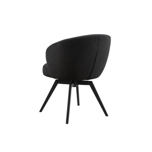 Chaise De Salle à Manger Pivotante En Métal Et Tissu - Lena