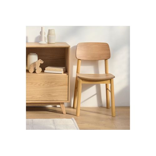 Chaises De Salle à Manger En Bois Naturel (lot De 2) - Izia