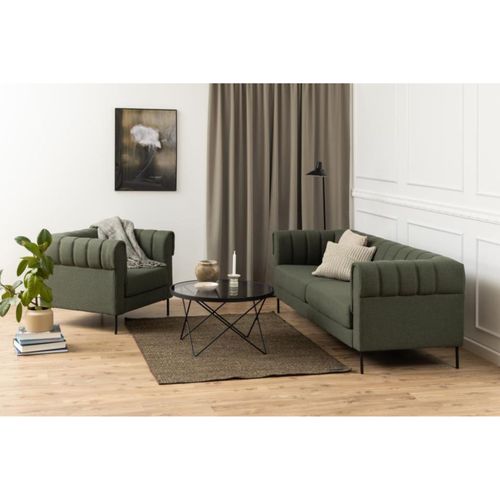 Table Basse Ronde En Verre Et Métal Noir D80 - Benny