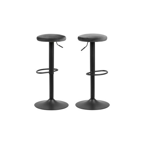 Tabourets De Bar Réglables Et Pivotants En Velours (lot De 2) - Marcus