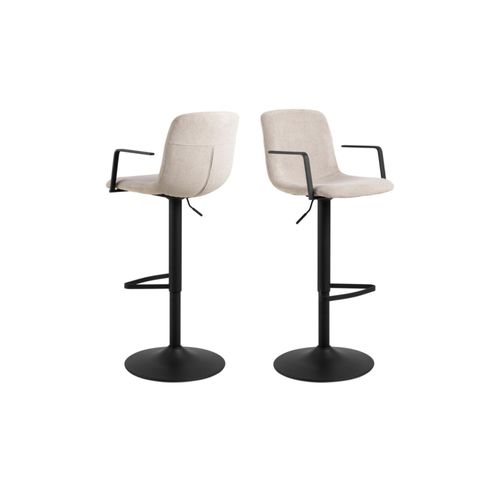 Tabourets De Bar Réglables Et Pivotants Beiges (lot De 2) - Noa