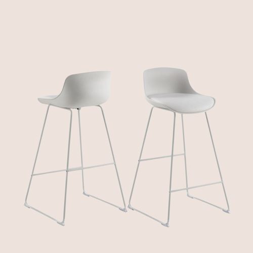 Tabourets De Bar En Métal Et Simili (lot De 2) - Lilian