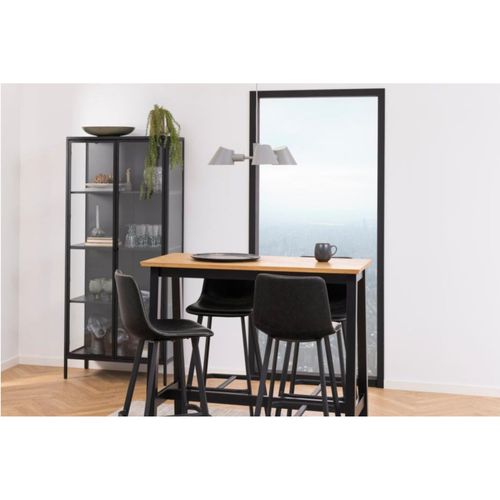 Vitrine Scandinave En Métal Noir 2 Portes Vitrées - Harlow