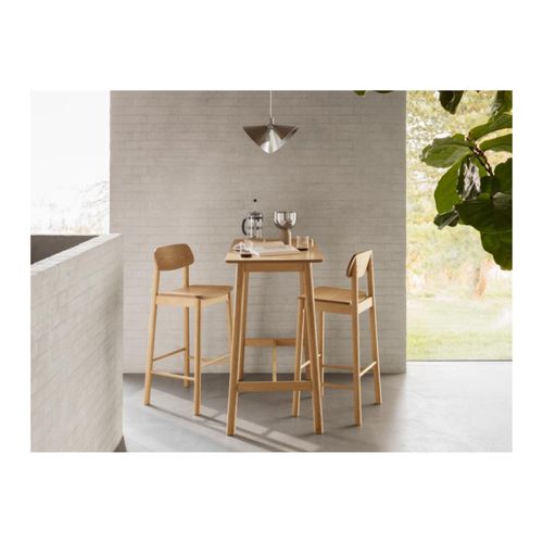 Table De Bar En Bois Naturel 4 Places L120 - Izia