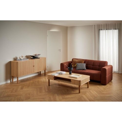 Table Basse Rectangulaire 3 Niches De Rangement L130 - Gaynel