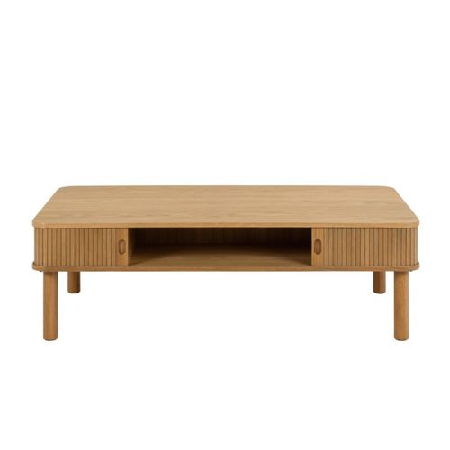 Table Basse Rectangulaire 3 Niches De Rangement L130 - Gaynel