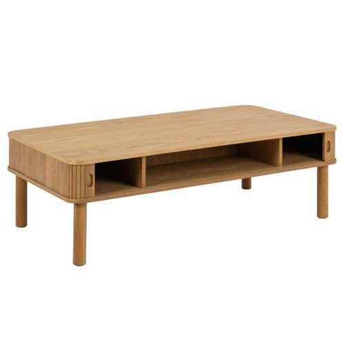 Table Basse Rectangulaire 3 Niches De Rangement L130 - Gaynel