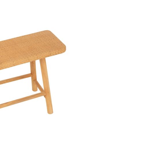 Bancs 2 Personnes En Pin Et Rotin Naturel L92 (lot De 2) - Laos