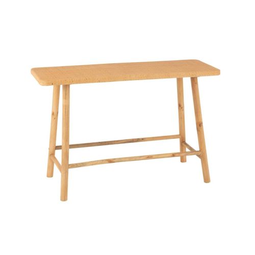 Console Rectangulaire En Pin Et Rotin Naturel - Laos
