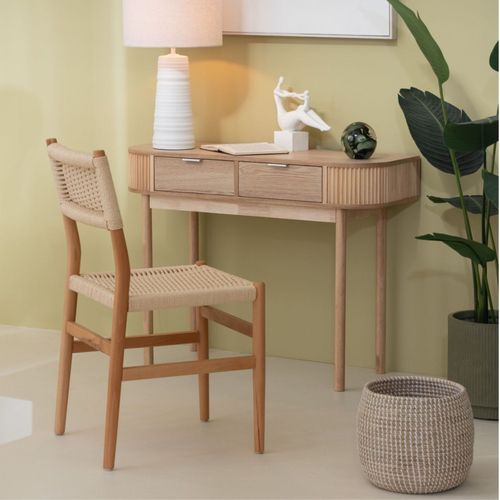 Console En Bois Naturel 2 Tiroirs - Origami