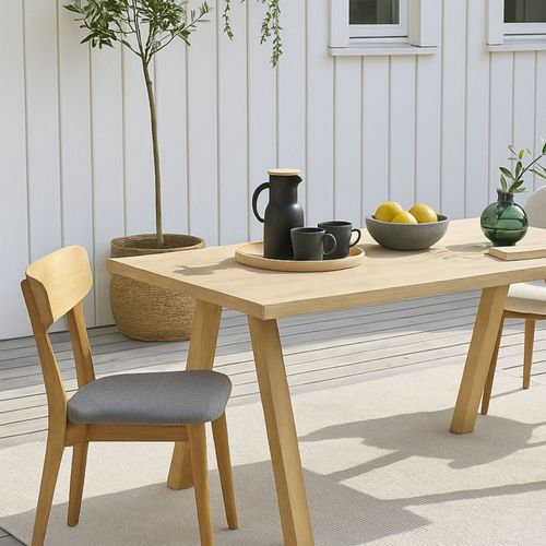 Table Indoor/outdoor Rectangulaire En Teck L240 10 Places - Arone