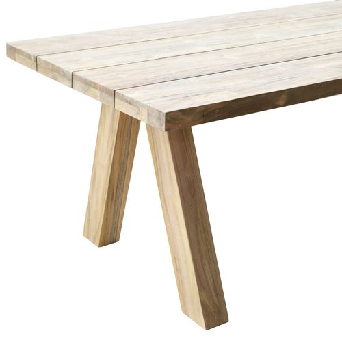Table Indoor/outdoor Rectangulaire En Teck L240 10 Places - Arone