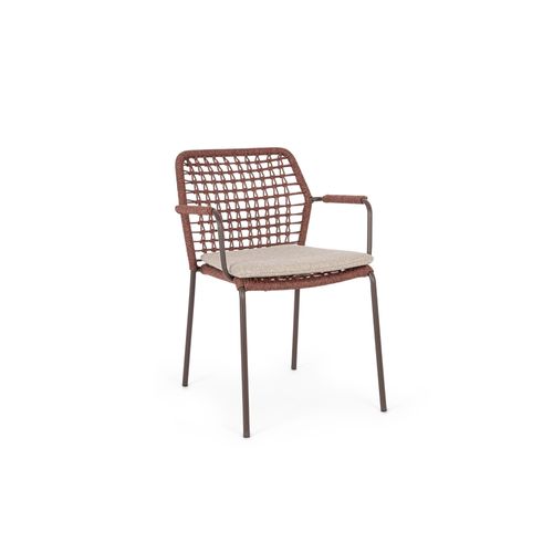 Chaises De Jardin à Accoudoirs Et Coussin (lot De 4) - Palma