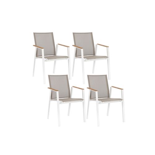 Chaises De Jardin Empilables En Aluminium (lot De 4) - Kerver
