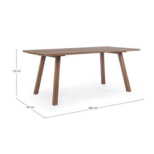 Table D'extérieur En Acacia Brun L180 8 Personnes - Mary Cliff