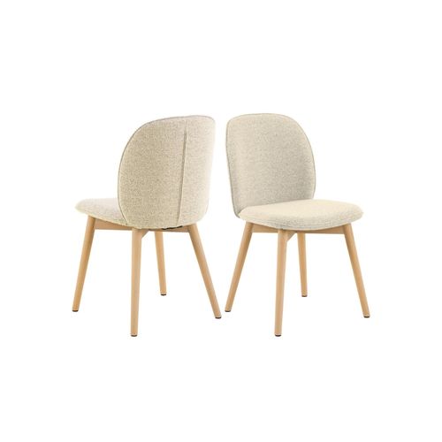 Chaises Scandinaves En Tissu Bouclette (lot De 2) - Alix