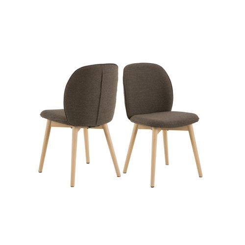 Chaises Scandinaves En Tissu Bouclette (lot De 2) - Alix