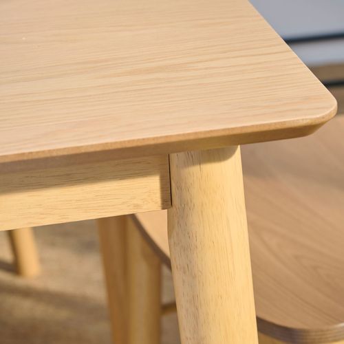 Table Rectangulaire En Chêne L120 + 4 Chaises Chêne - Izia