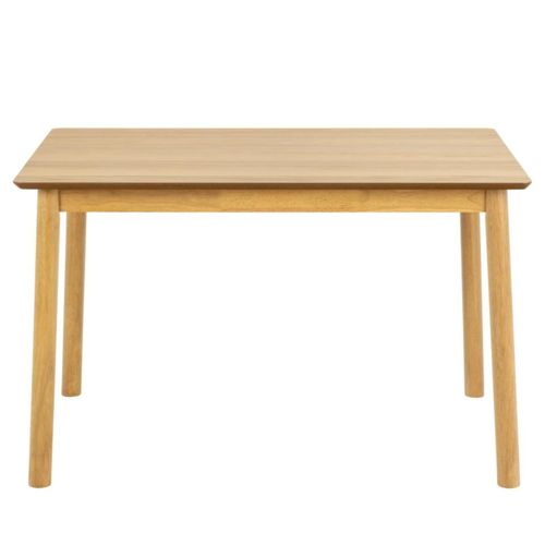 Table Rectangulaire En Chêne L120 + 4 Chaises Chêne - Izia