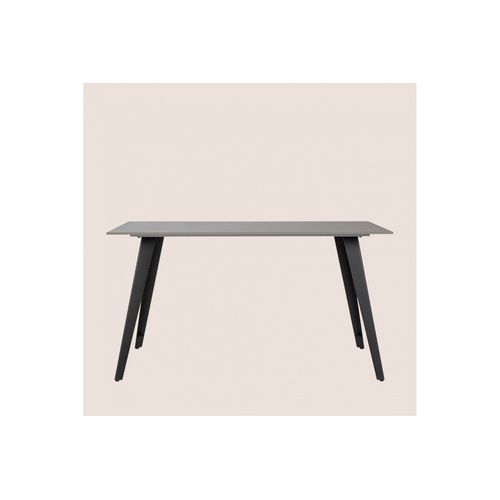 Table Rectangulaire En Céramique Et Métal L140 6 Places - Arlette