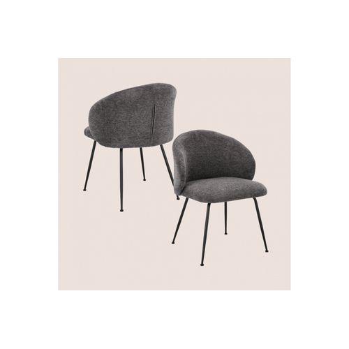 Chaises Design De Salle à Manger En Tissu Chenille (lot De 2) - Lou