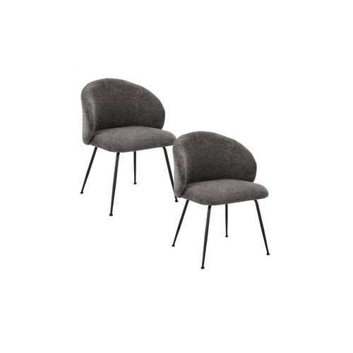 Chaises Design De Salle à Manger En Tissu Chenille (lot De 2) - Lou